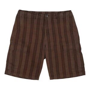 Patagonia Y2K Shorts Brown Cargo Stripe Plaid Organic Cotton Mens size 36